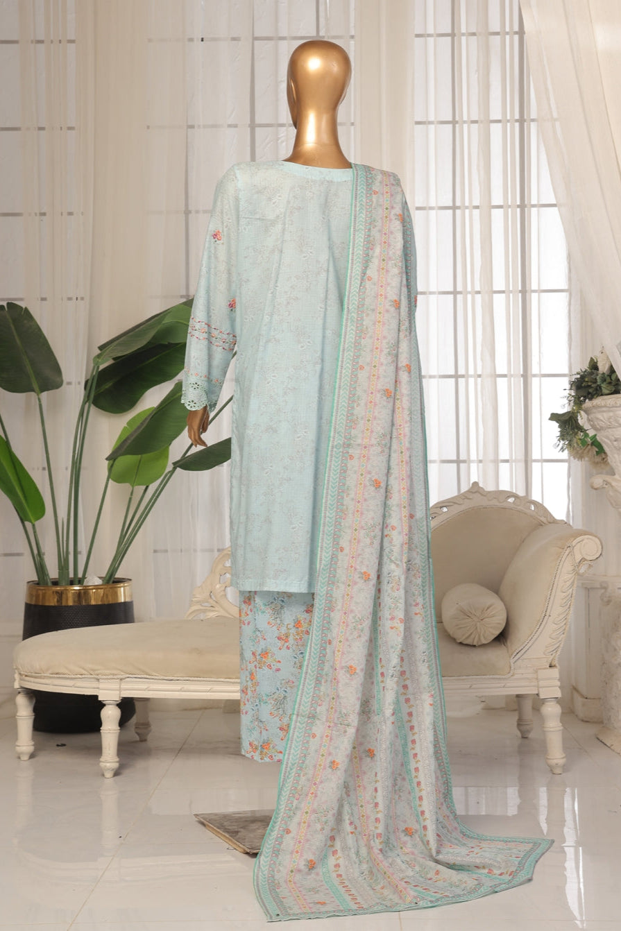 Bin Saeed Fabrics Chikankari Suit Embroidered