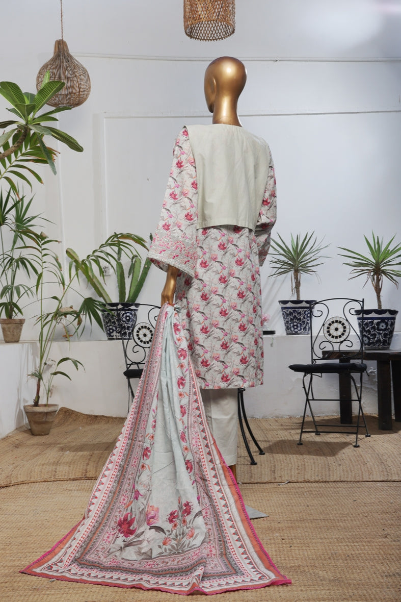 Bin Saeed Lawn 3 Piece Unstitched Price Coat Collection