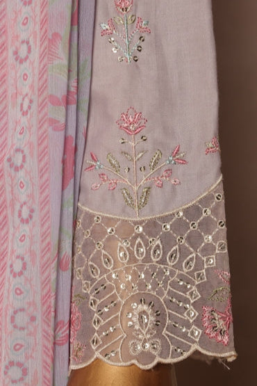 Bin Saeed Fabrics 3 Piece Unstitched Price Lawn Embroidered Suit