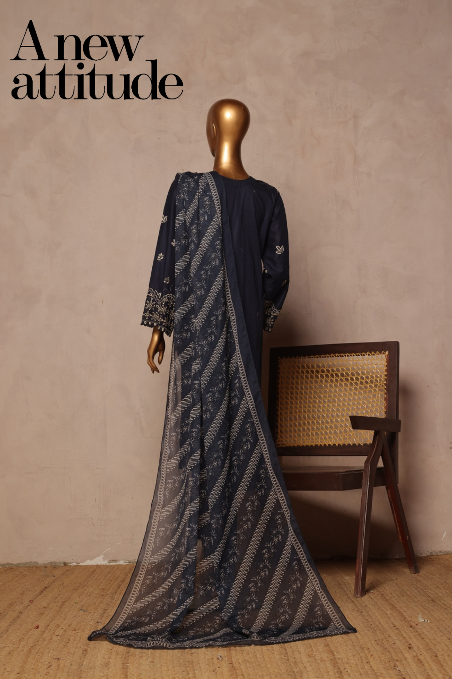 Bin Saeed Lawn Chikankari Suit Embroidered