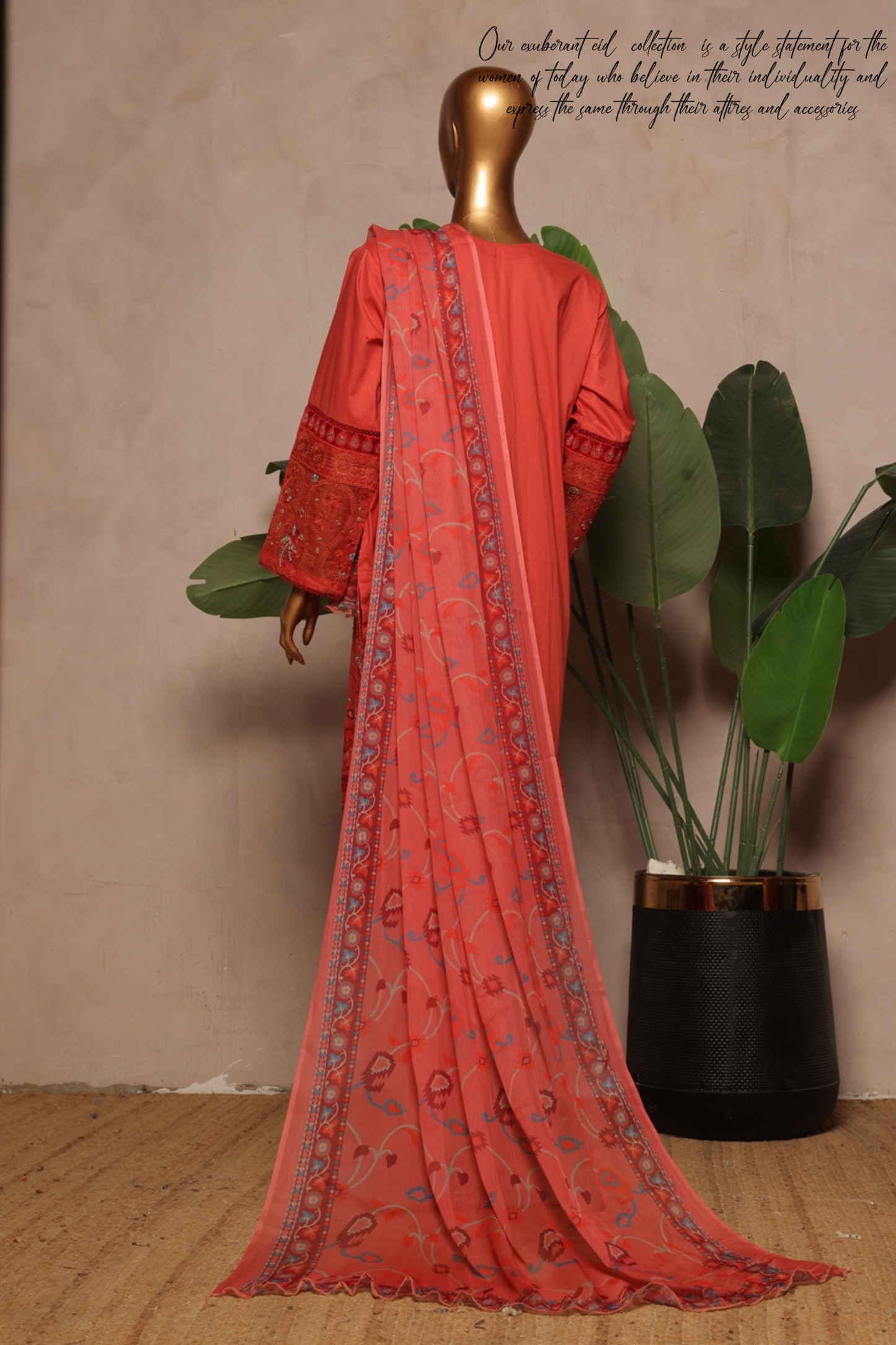 Bin Saeed Lawn Chikankari Suit Embroidered