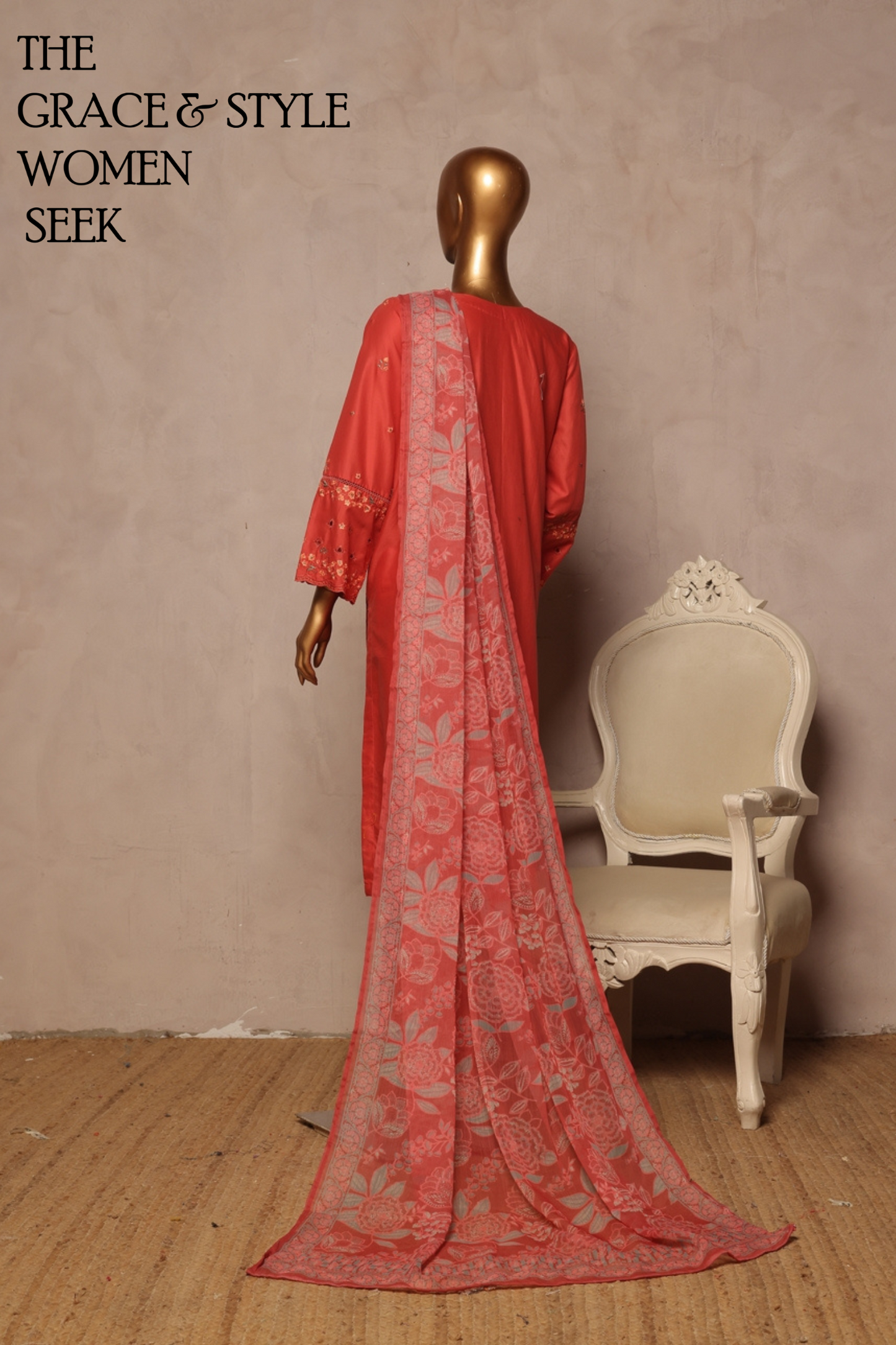 Bin Saeed Fabric Chikankari Suit Embroidered