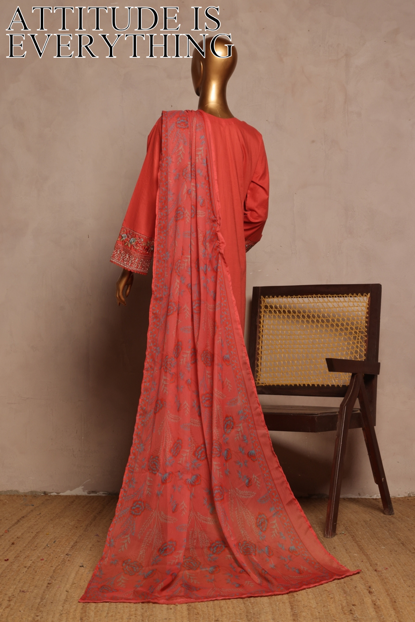 Bin Saeed Lawn Chikankari Suit Embroidered