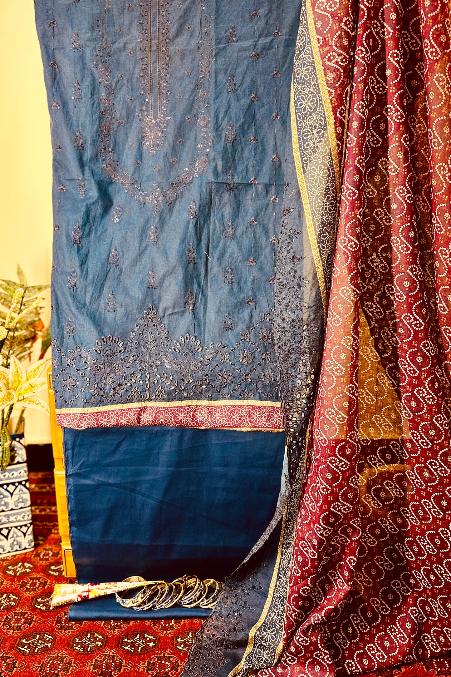 Bin Saeed Lawn 3 Piece Unstitched Price Chikankari Suit