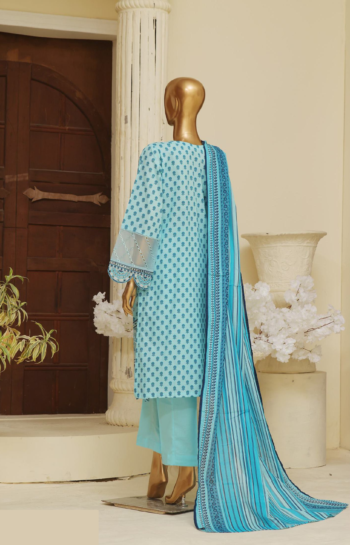 Bin Saeed Lawn Chikankari Suit Embroidered