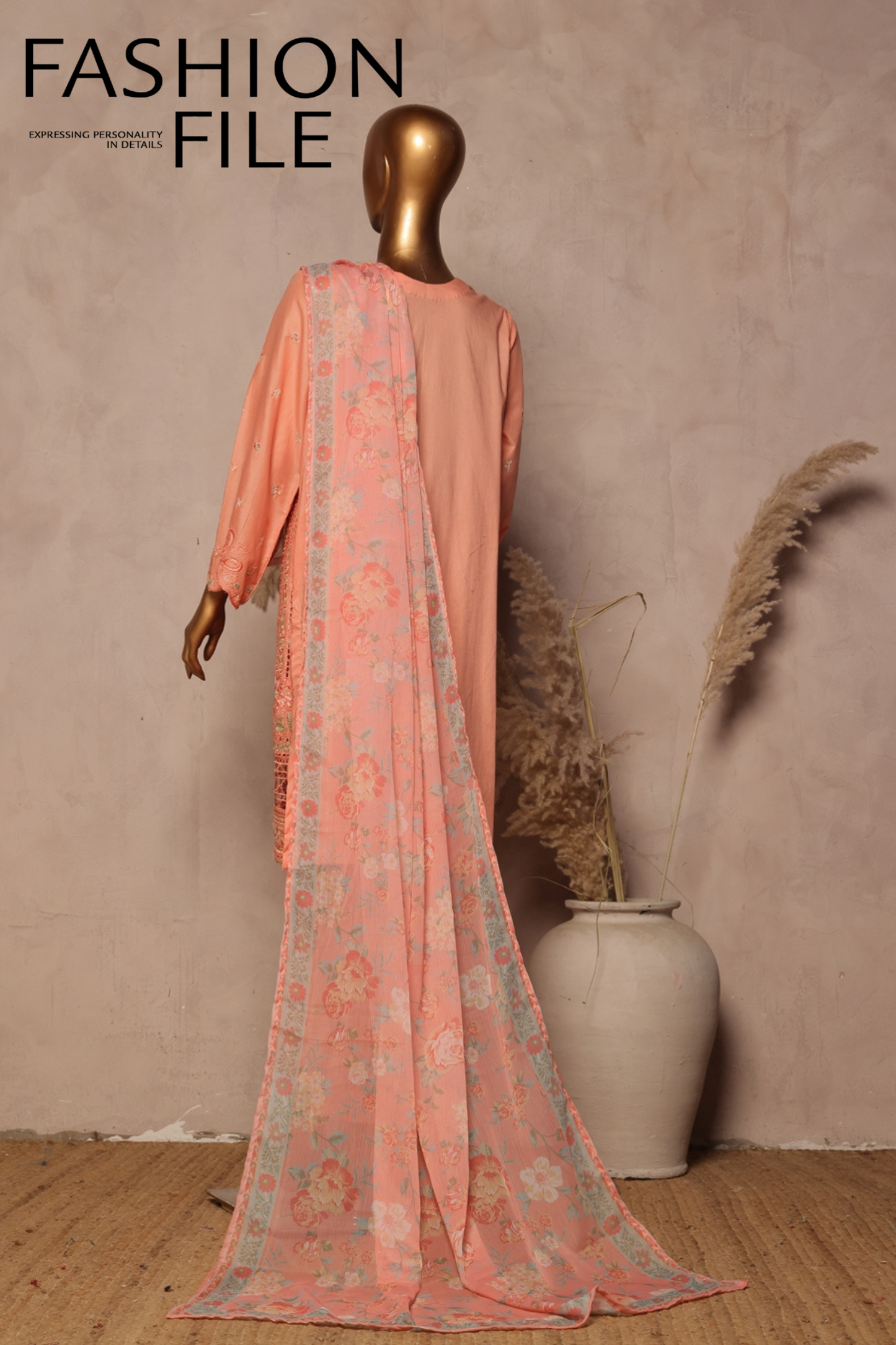 Bin Saeed Lawn Chikankari Suit Embroidered