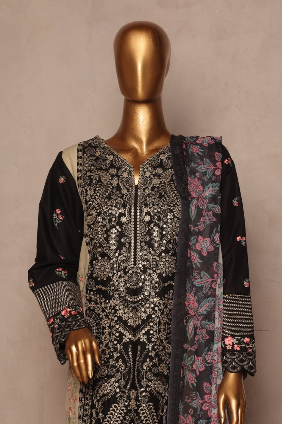 BinSaeedFabrics Chikankari Suit Embroidered