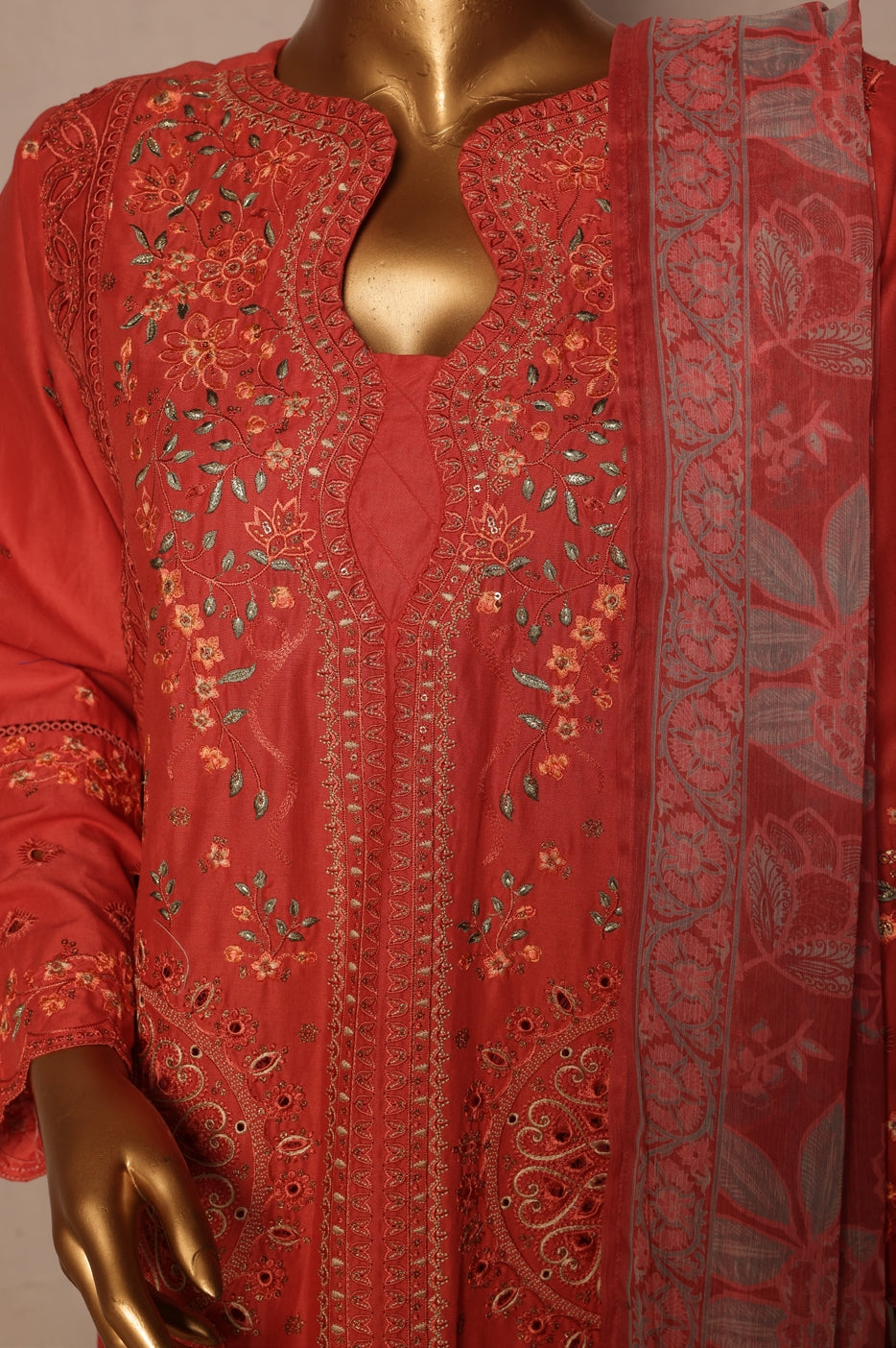 Bin Saeed Fabrics Chikankari Suit Embroidered