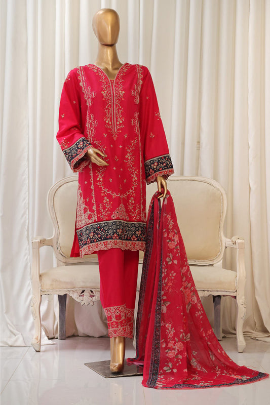 Bin Saeed Fabrics 3 Piece Unstitched Price Lawn Embroidered Suit