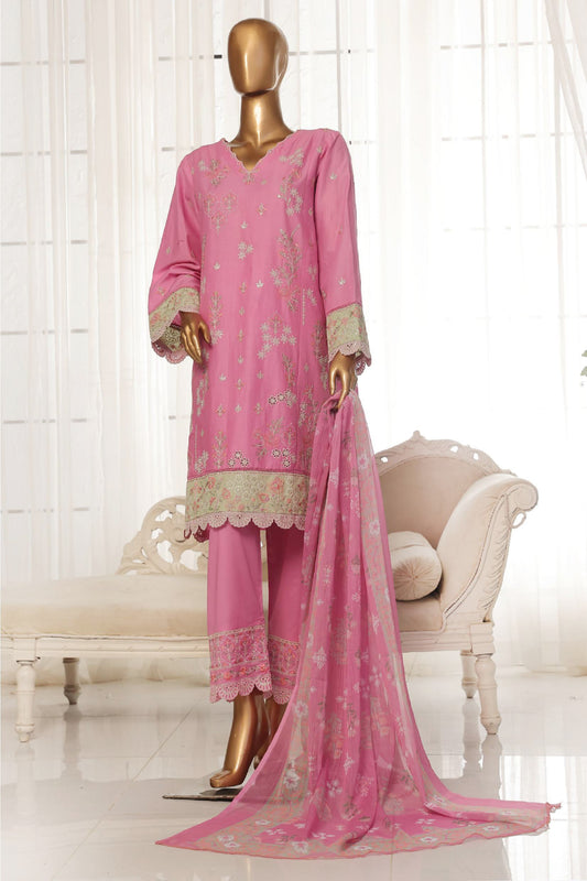 Bin Saeed Fabrics 3 Piece Unstitched Price Lawn Embroidered Suit