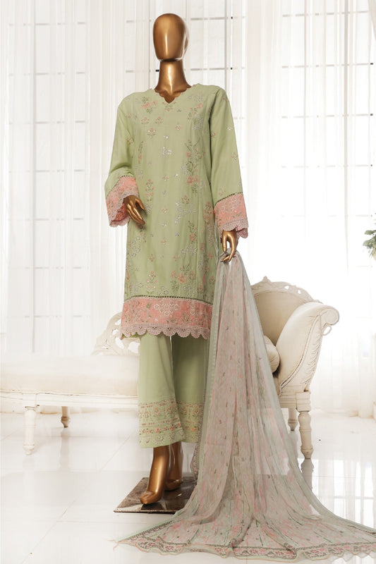 Bin Saeed Fabrics 3 Piece Unstitched Price Lawn Embroidered Suit
