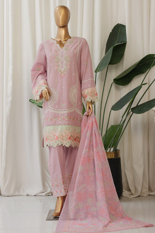Bin Saeed Fabrics 3 Piece Unstitched Price Lawn Embroidered Suit