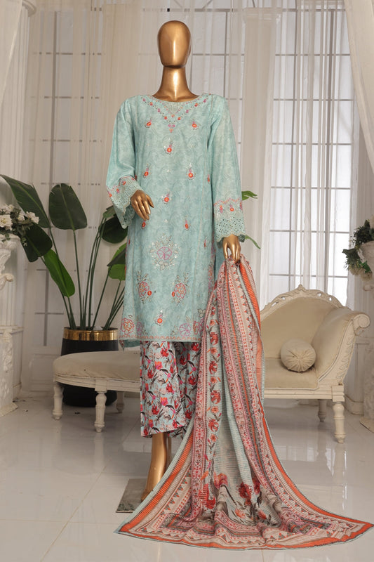 Bin Saeed Lawn 3 Piece Stitched Price Embroidered