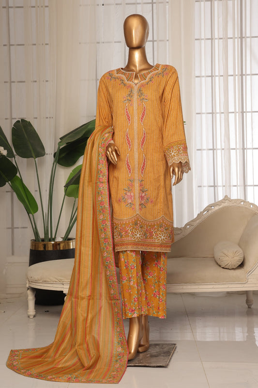 Bin Saeed Lawn 3 Piece Stitched Price Embroidered