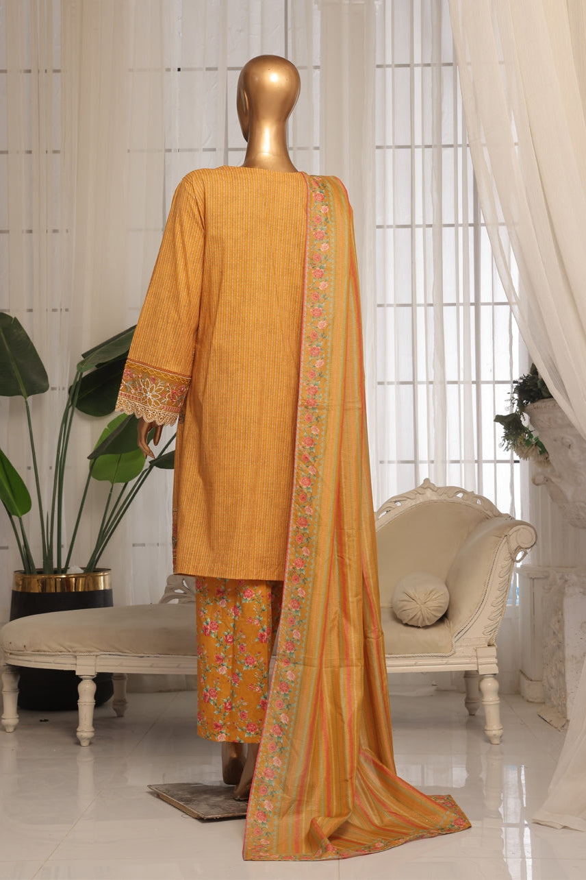 Bin Saeed Fabrics Chikankari Suit Embroidered