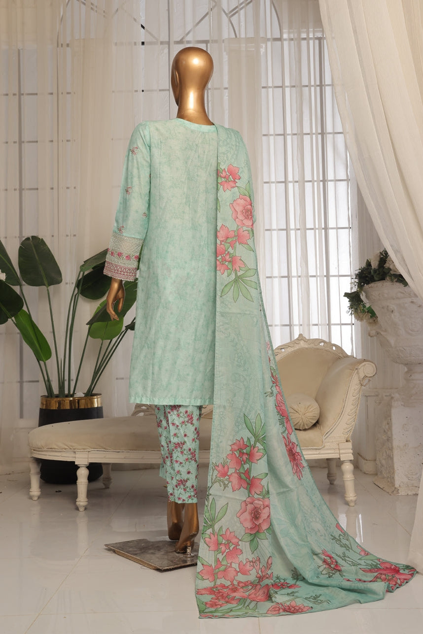 Bin Saeed Fabrics Chikankari Suit Embroidered