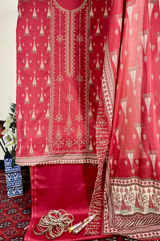 Bin Saeed Lawn 3 Piece Unstitched Price Chikankari Suit