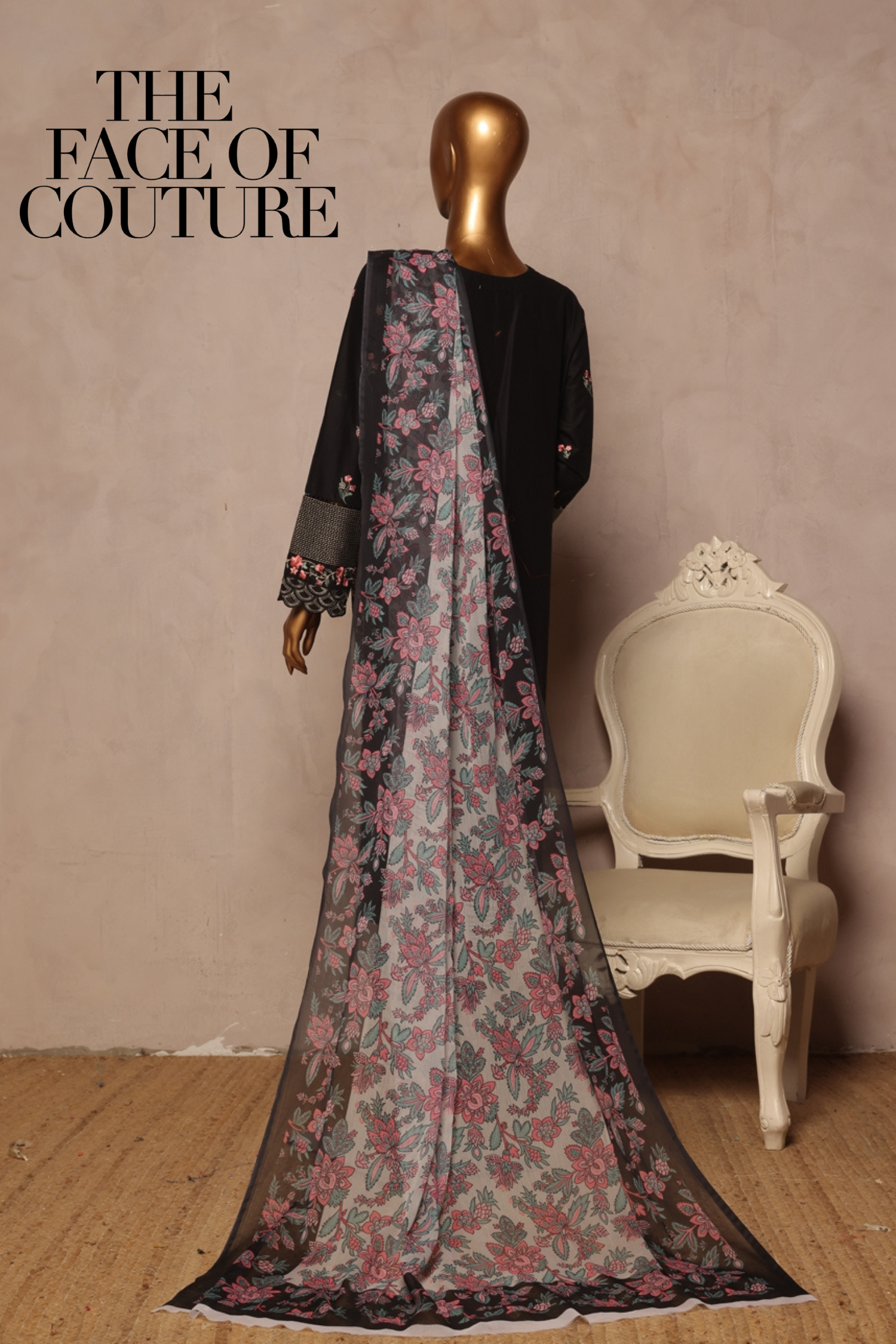 Bin Saeed Lawn Chikankari Suit Embroidered