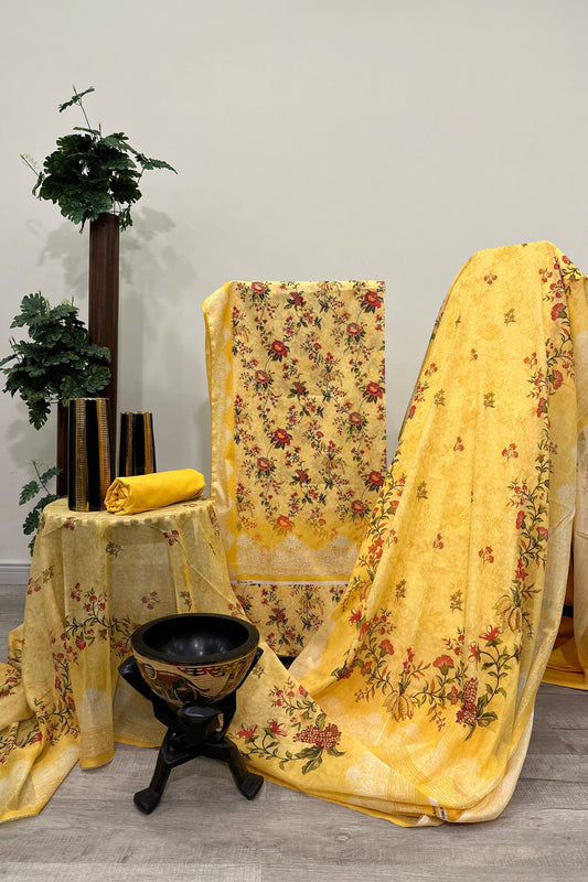 BinSaeedfabric 3 piece unstitched lawn