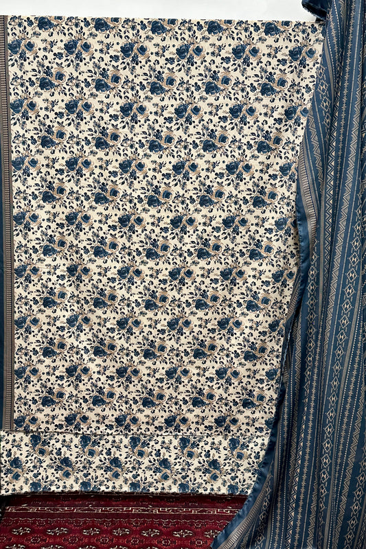 The 3968 - Bin Saeed Lawn 3 Piece Unstitched Digital Printed Fabric