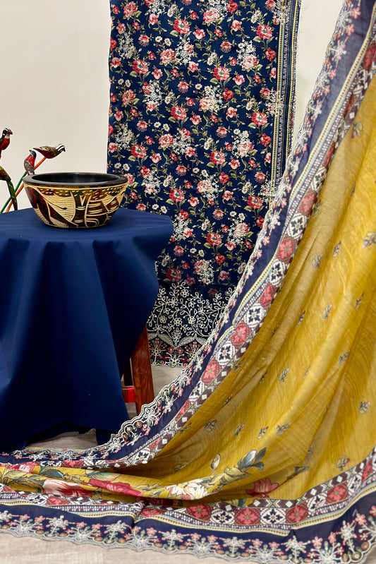 Bin Saeed Lawn 3 Piece Unstitched Price Chikankari Suit