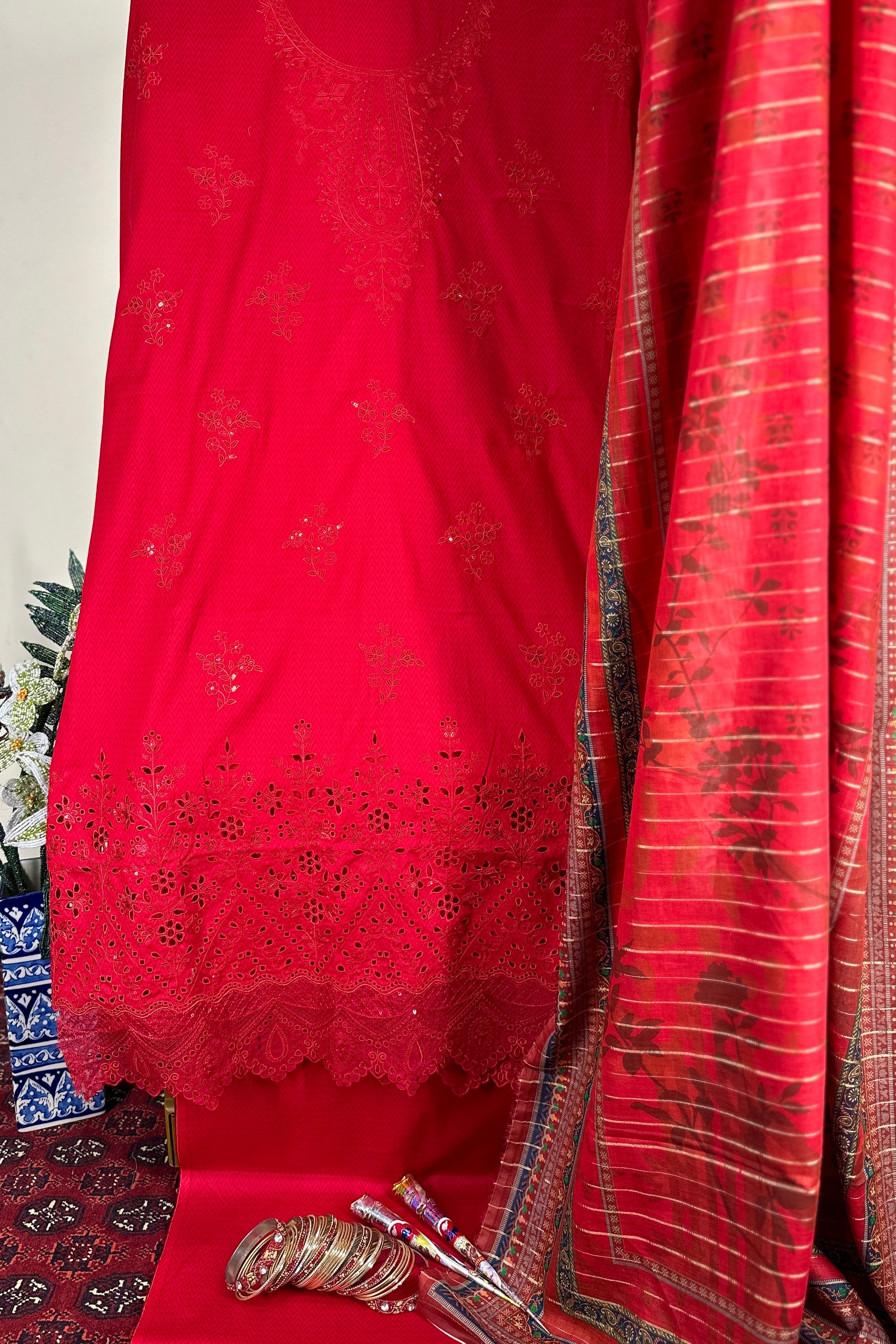 Bin Saeed Lawn 3 Piece Unstitched Price Chikankari Suit