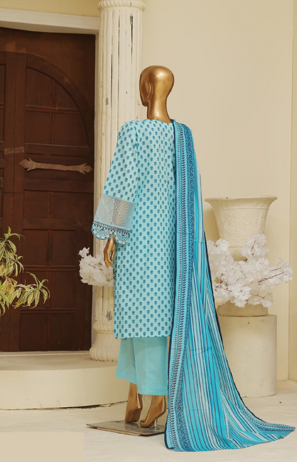 Bin Saeed Lawn Chikankari Suit Embroidered