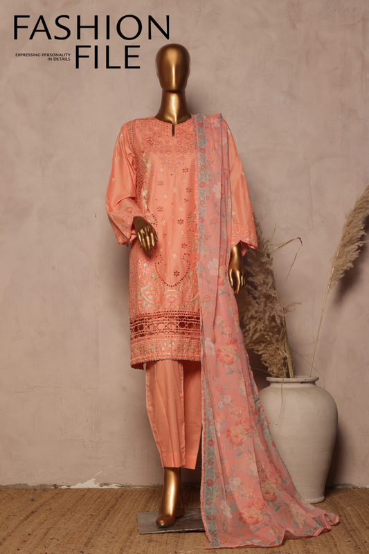 Bin Saeed Fabrics Chikankari Suit Embroidered